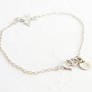 Bee bracelet very delicate bracelet, 925 silver, personalized image 2