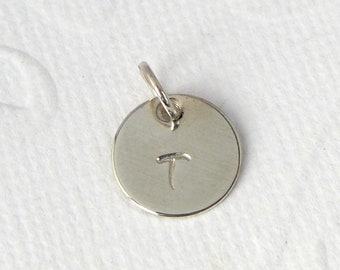 925 silver pendant, stamped on both sides, 9 mm, charm, confirmation, wedding