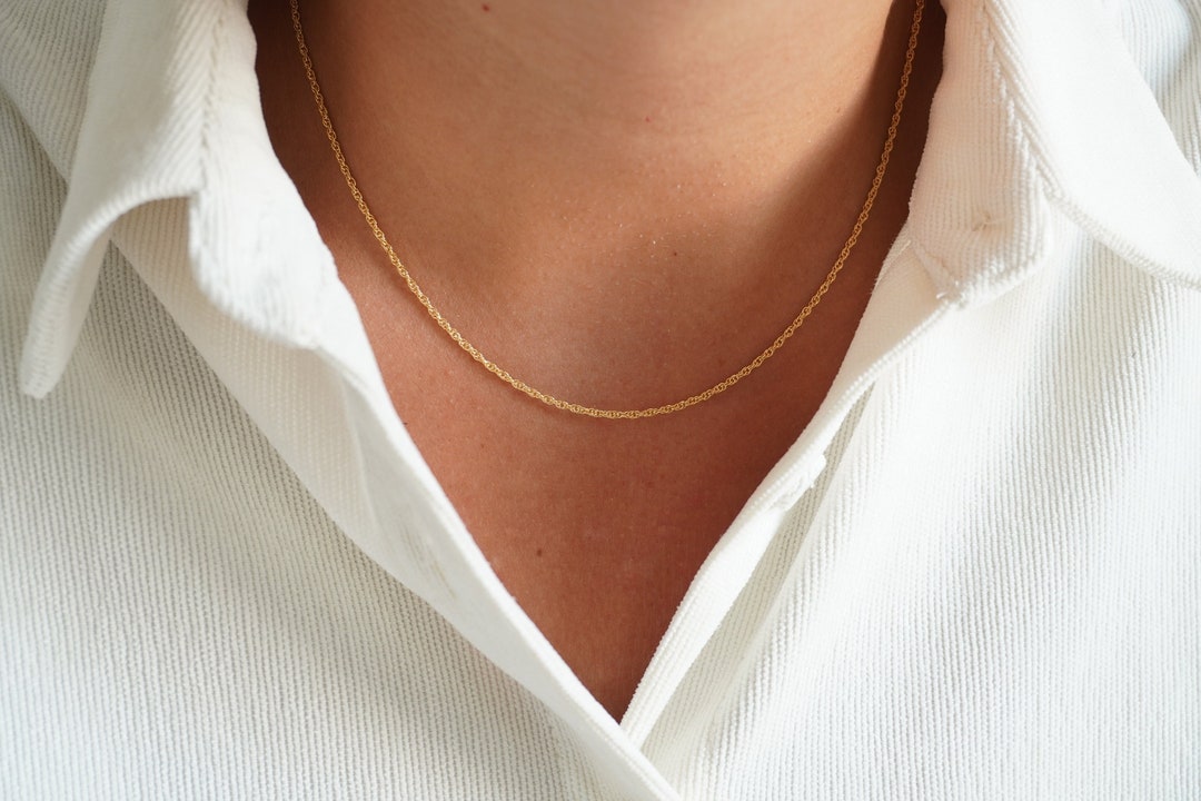 Tiny Chain Necklace, Basic Chain Necklace, Delicate Necklace, Simple ...
