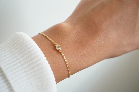 Kids Dainty Ball Bracelet – Baby Gold