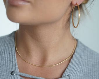 Plain Snake Chain Necklace, Gold Filled Chain, Thin cable chain necklace, Dainty Gold fill chain necklace, Gold Layering necklace chain