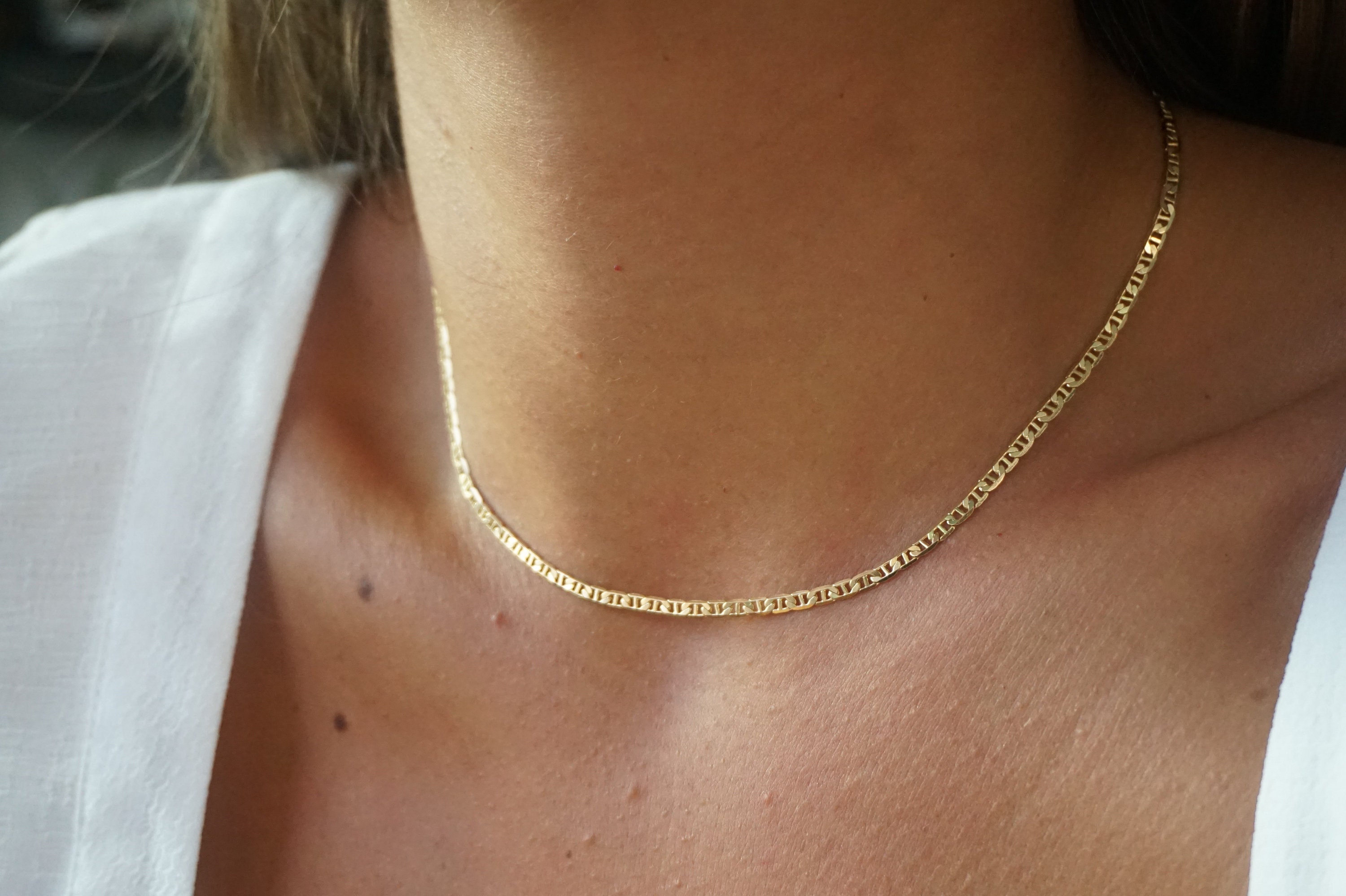 Simple Gold Filled Chain Necklace Minimalist Layering Necklaces