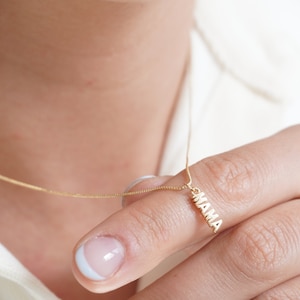 Mini Mama Necklace, Dainty Chain Mama Necklace, Mom Necklace, Delicate Chain Mom Necklace, Mother Necklace, New Mom Necklace, Love Necklace