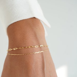 Gold Filled Chain Bracelet, Layering Chain, Simple Layered Bracelets, Delicate Chains, Bridesmaid Gifts Everyday Bracelets, Bracelet Set