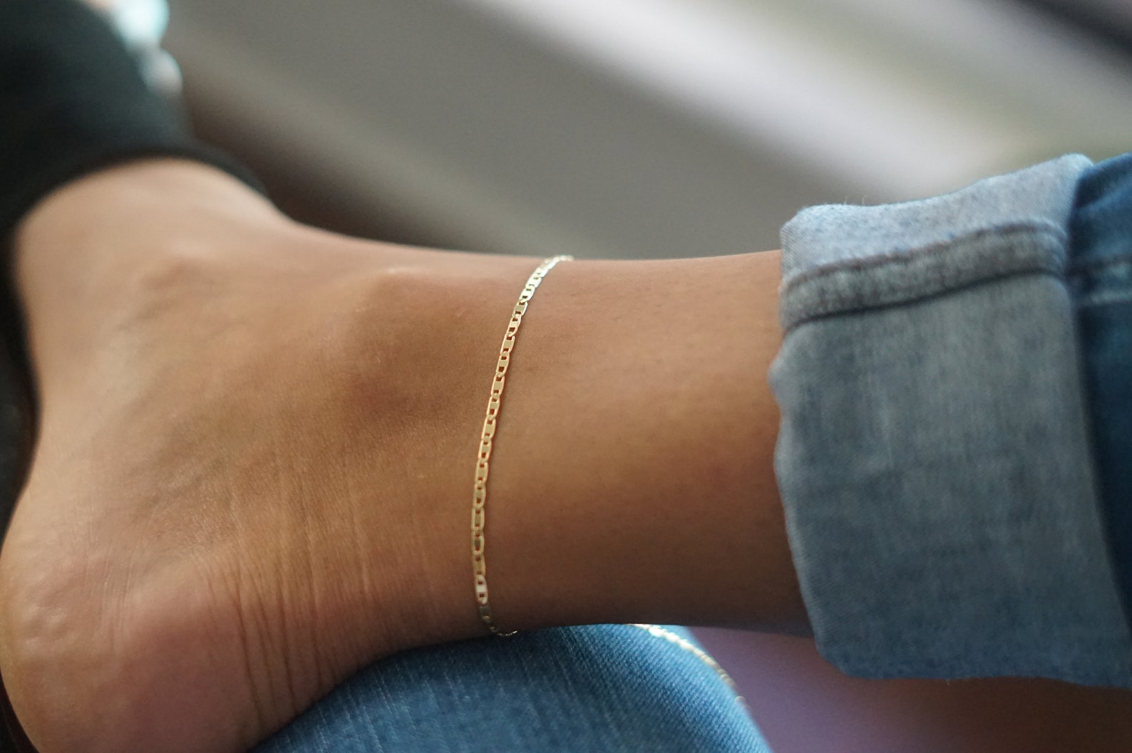 Gold Anklet Bracelet, Gold Filled Chain, Gold Anklet, Boho Anklet