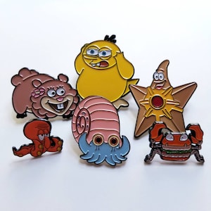 PokeBob soft enamel pins