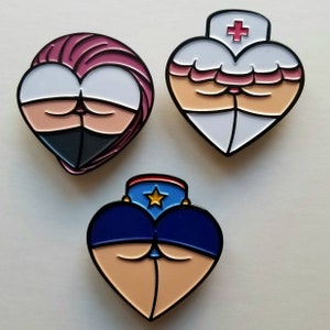 2" AshCheeks Pokemon Butts Pins