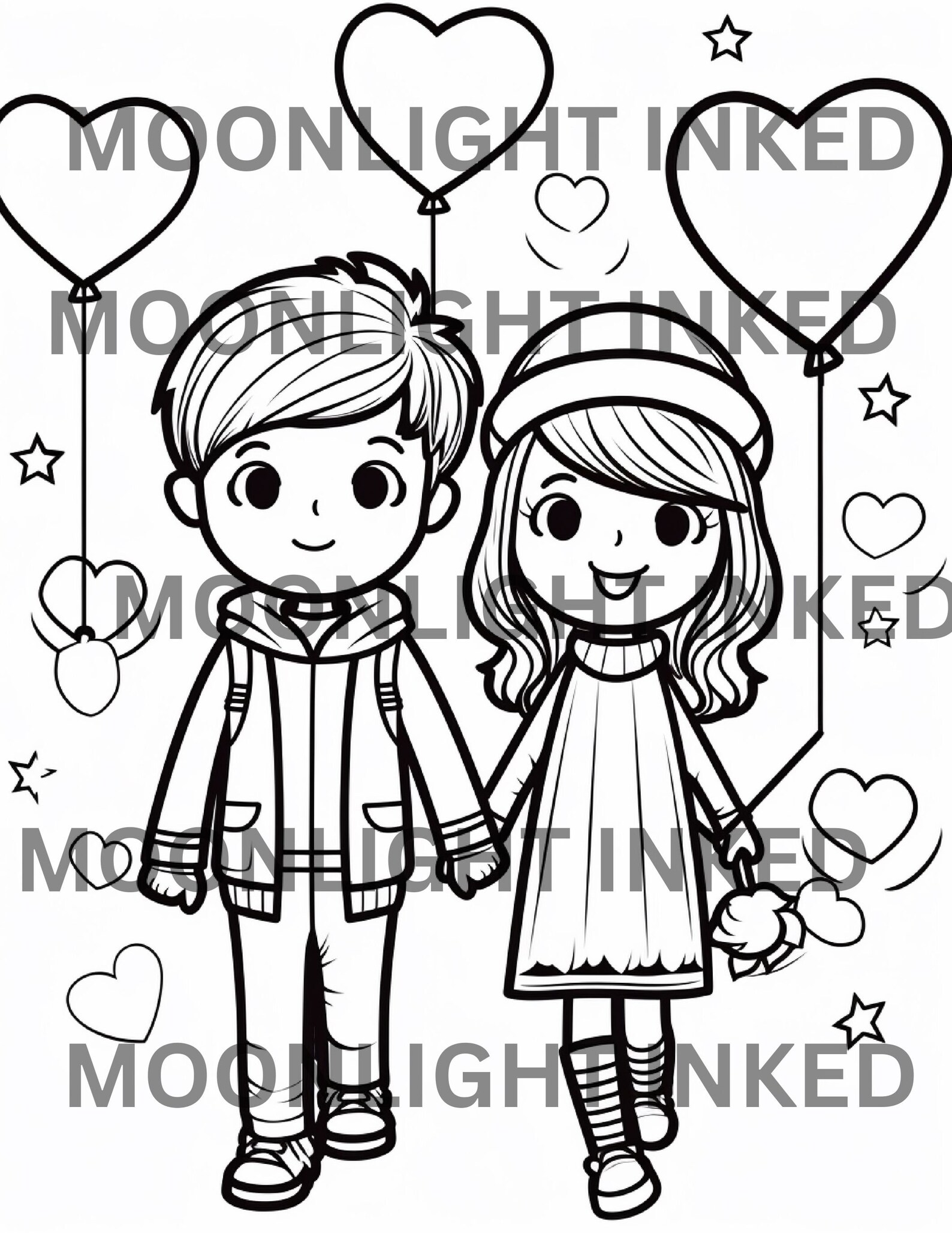 85 Valentine's Day Coloring Pages With Love Adorned in These Intricate Illustrations. Etsy
