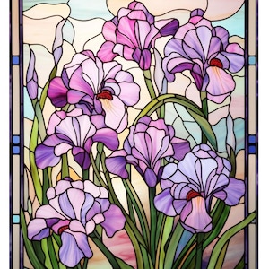 104 pages of STAINED GLASS FLOWERS