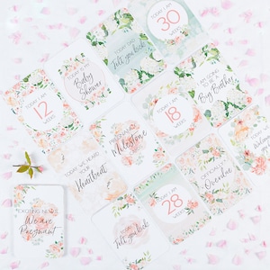 Floral Zwangerschap Milestone Cards