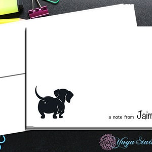 Dachshund Note cards / Custom  Weiner Stationery / dog Stationery Set / dog Thank You Cards / Set of 12  Notes