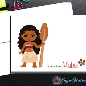 Moana inspired Notes / Custom Moana girl Stationery / Lua Girl | Etsy