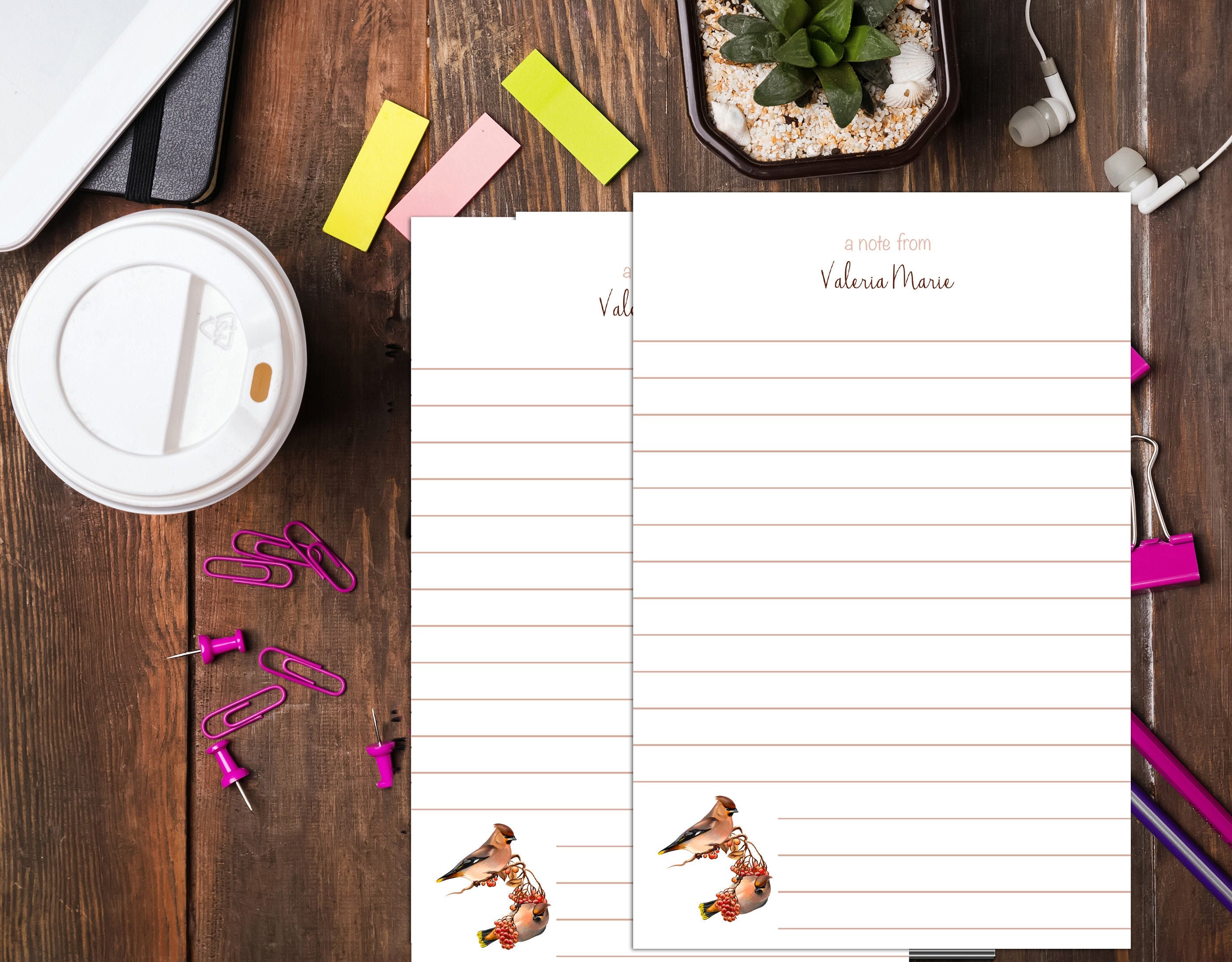 Bird writing paper 07 picture