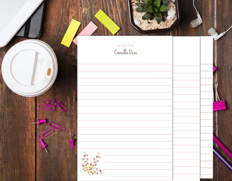 Personalized letter writing paper image