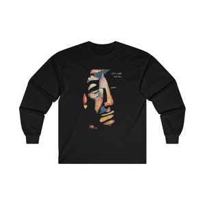 Leonard Cohen Original Portrait Painting Unisex Long Sleeve Shirt