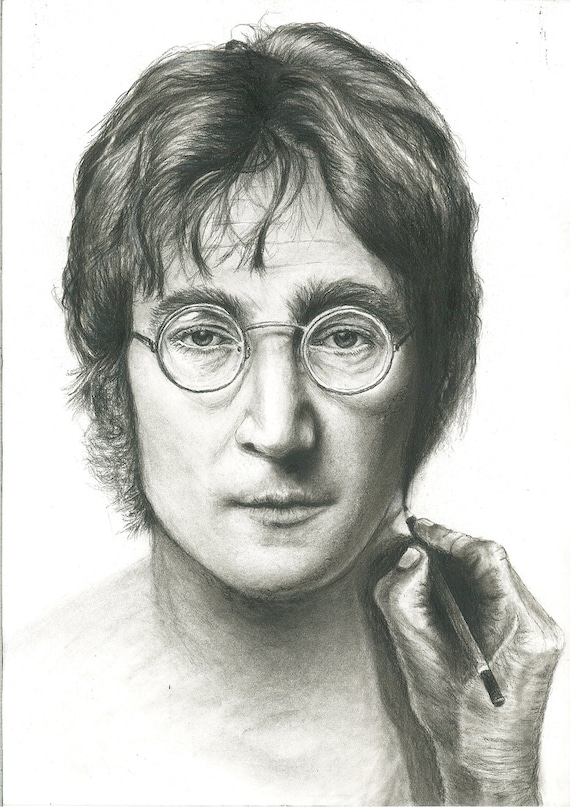 John lennon drawing  Beatles art Portrait drawing Celebrity drawings