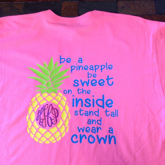 Items similar to Monogram Pineapple Shirt. Personalized Pineapple Shirt