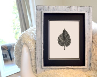 Leaf Freehand Ink Drawing Limited Edition Print by Calista Renee, Signed, Numbered, choose 8" x 8" OR  8" x 10"