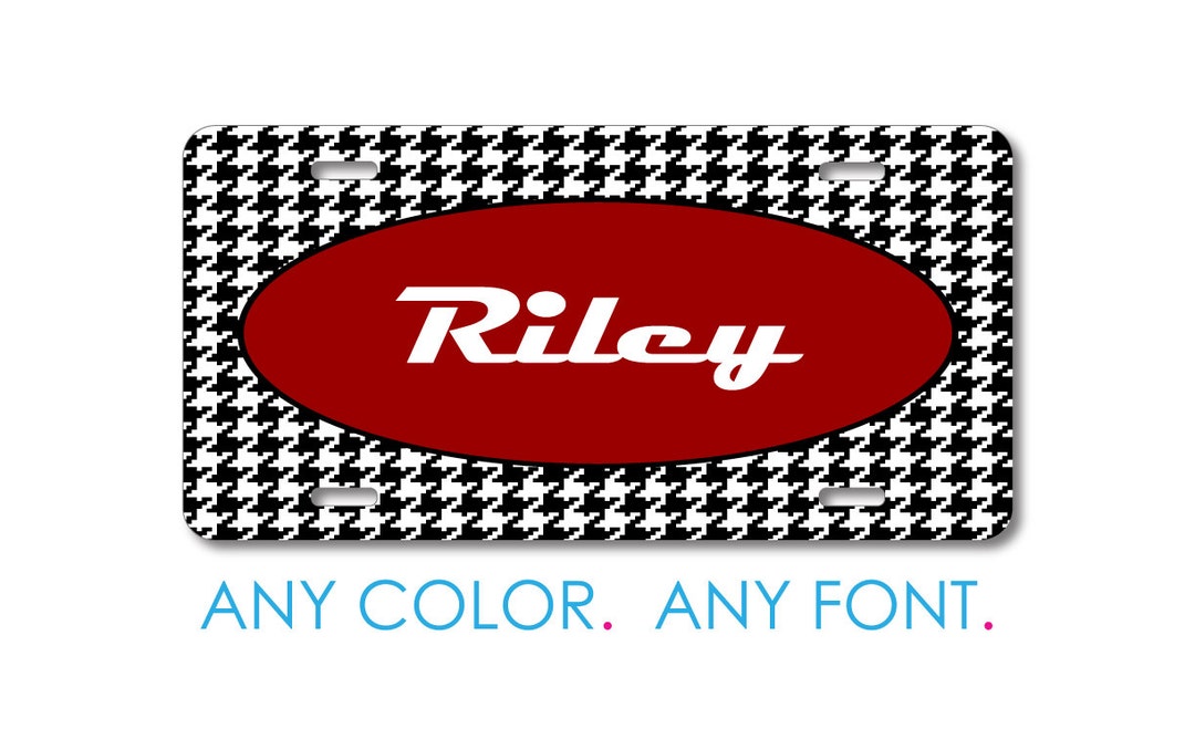 Custom License Plate Front Car Tag, Aluminum or Plastic Personalized