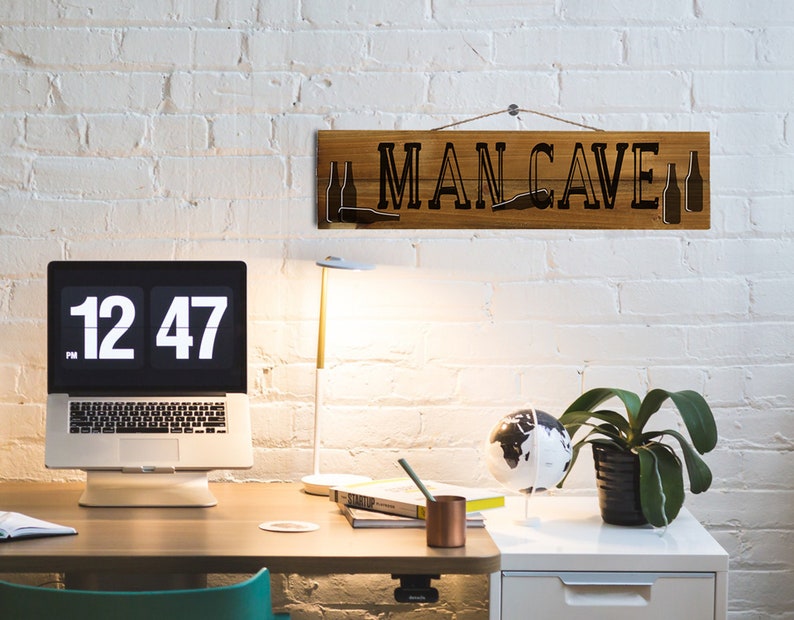 Personalized Any Font Great Gift Man Cave Distressed Pallet Wood Wall Sign Any Color Decorative