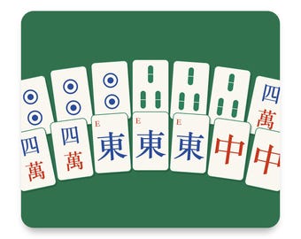 Mahjong Winning Hand Mouse Pad, Non-Slip Desk Mat
