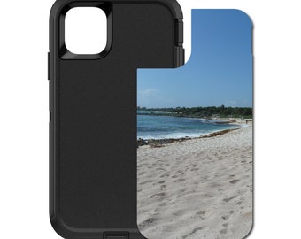 Aangepaste gepersonaliseerde skin/sticker voor OtterBox Defender Case - Apple iPhone Samsung Galaxy - Strandscène Akumal Mexico