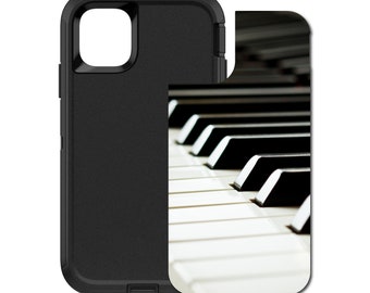 Custom Personalized Skin/Decal for OtterBox Defender Case - Apple iPhone Samsung Galaxy - Piano Keys Keyboard