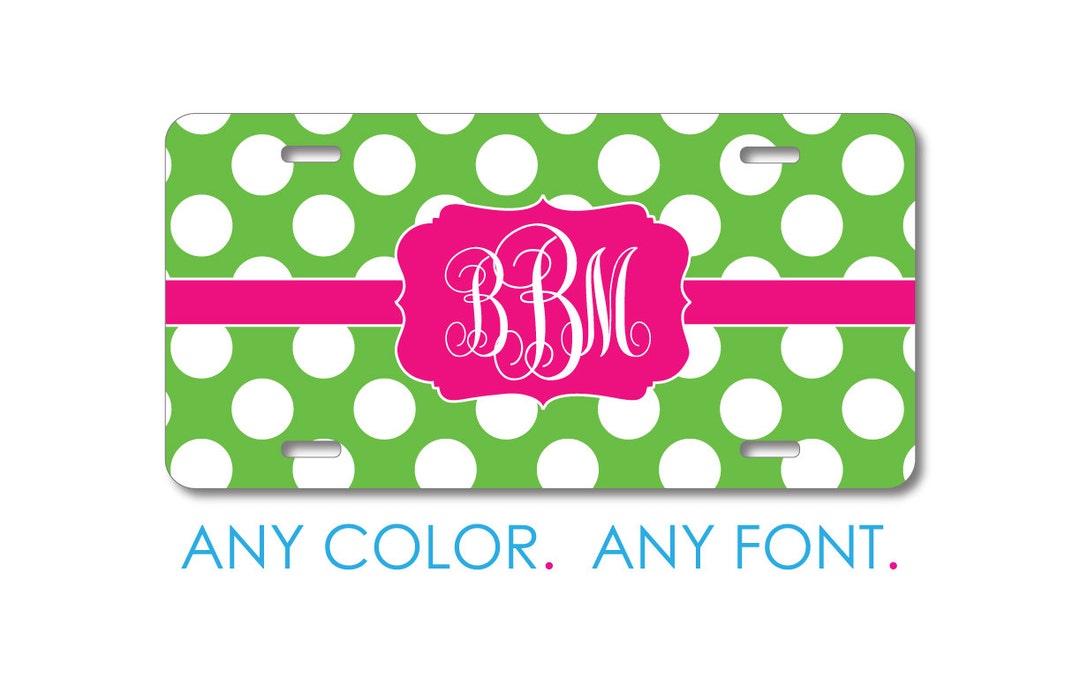 Custom License Plate Front Car Tag, Aluminum or Plastic Personalized