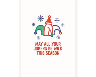 Mahjong Christmas Card, May All Your Jokers Be Wild