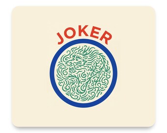 Mahjong Joker Tile Mouse Pad, Non-Slip Desk Mat
