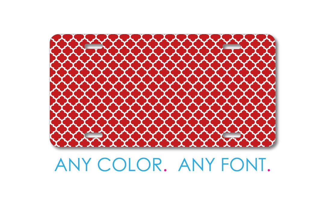 Custom License Plate Front Car Tag Aluminum or Plastic Etsy