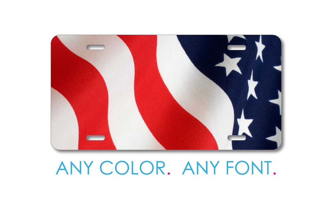 Custom License Plate Front Car Tag, Aluminum or Plastic Personalized