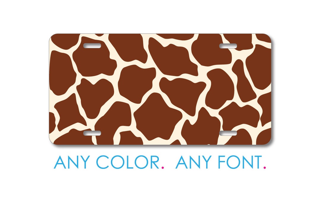 Custom License Plate Front Car Tag, Aluminum or Plastic Personalized