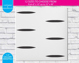 Minimalist Lines / Gallery Wrapped Canvas Wall Art / Custom / Any Color Any Font / Bedroom Decoration /Canvas Print