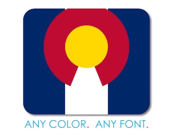 Custom Photo Mouse Pad- Personalized 7.75" x 9.25" Mousepad - Colorado State Flag Office Desk Accessories Cubicle Desk Decor