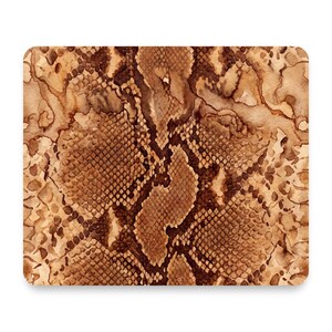 Snake Skin Mouse Pad, Non-Slip Desk Mat 9.25 x 7.75, Personalized Office Desk Accessories, Cubicle Decor, Custom Gift