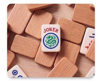 Mahjong Tiles Mouse Pad, Charleston Shuffle Classic Joker