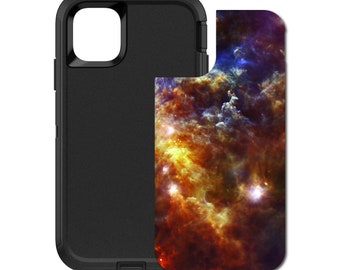 Aangepaste gepersonaliseerde skin/sticker voor OtterBox Defender Case - Apple iPhone Samsung Galaxy - Rood Geel Blauw Rozet Nebula
