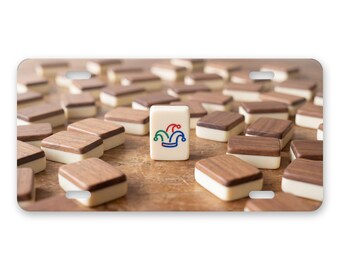 Mahjong Tiles License Plate, Charleston Jester Joker Front Tag