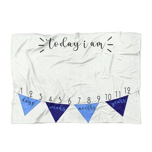 Baby Milestone Blanket Flag Banner Personalized Baby - Etsy