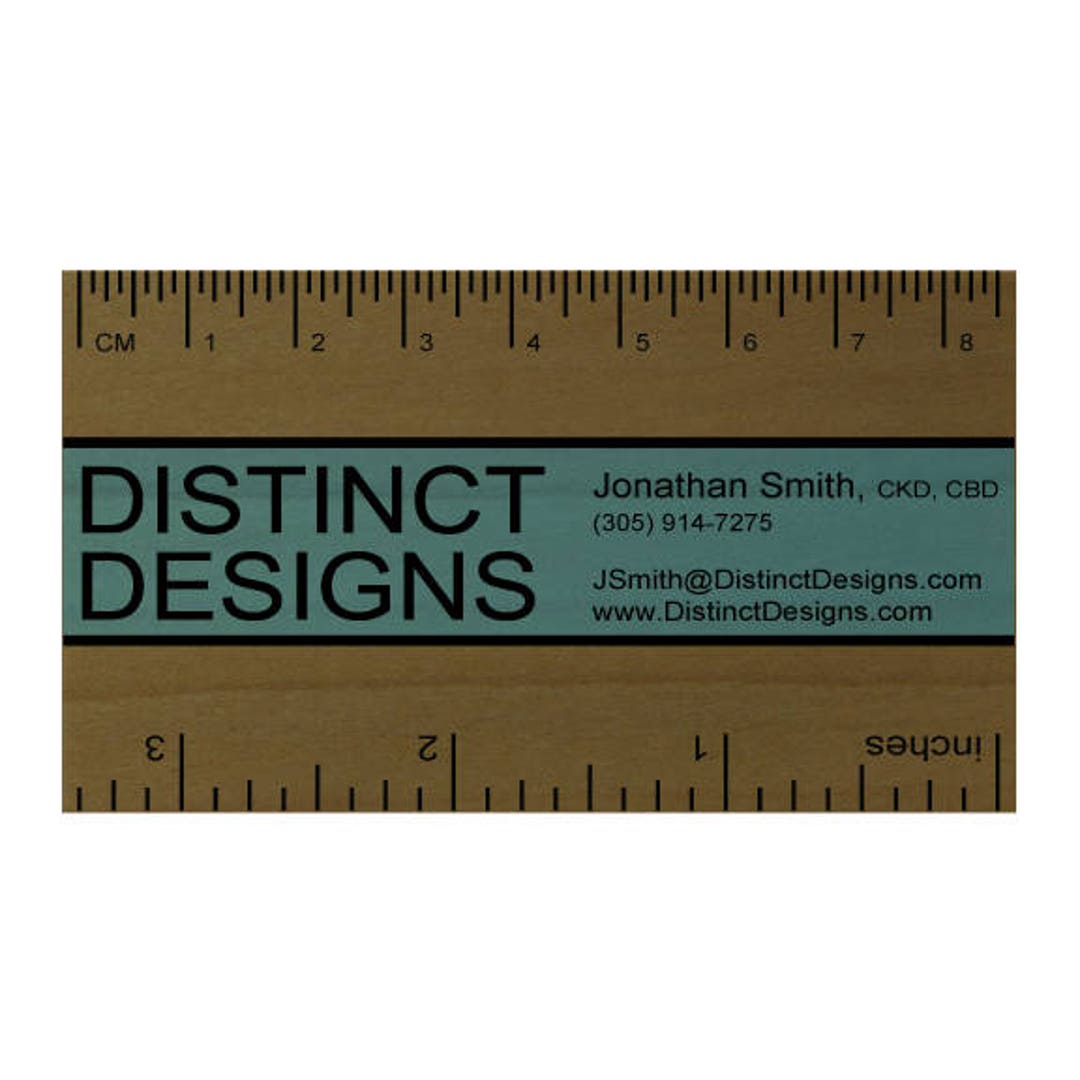REAL WOOD Business Cards Ruler for Designer Architect Carpenter 20 Mil Thick Wood Free Design Services Completely Custom Full Color Etsy Denmark