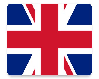 Alfombrilla de ratón con la bandera Union Jack del Reino Unido, alfombrilla de escritorio antideslizante de 23,5 x 19,7 cm, accesorios de escritorio personalizados, decoración de cubículos, regalo personalizado