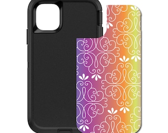 Custom Personalized Skin/Decal for OtterBox Defender Case - Apple iPhone Samsung Galaxy - Blue Purple Orange Yellow Pink Gradient