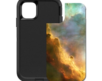 Vinilo/calcomanía personalizada para funda OtterBox Defender (Apple, iPhone y Samsung Galaxy) - Azul, naranja, rojo, Omega Nebula