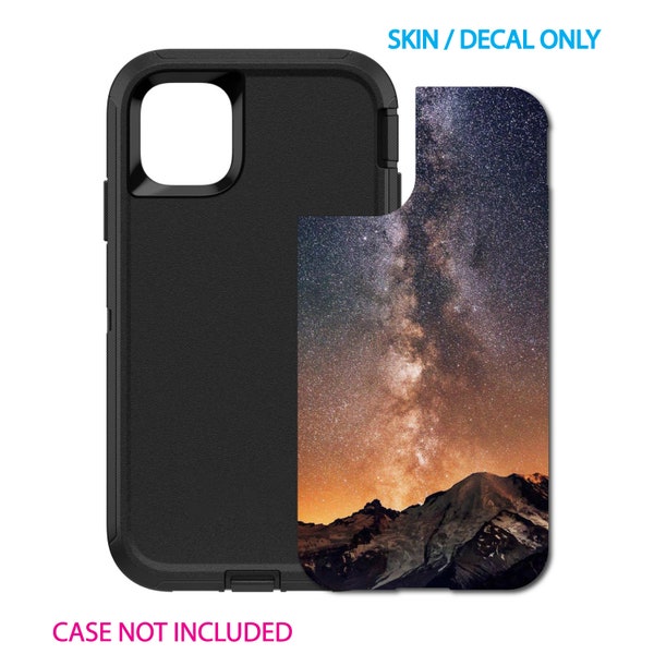 Custom Personalized Skin/Decal for OtterBox Defender Case - Apple iPhone Samsung Galaxy - Milky Way Over Mountains
