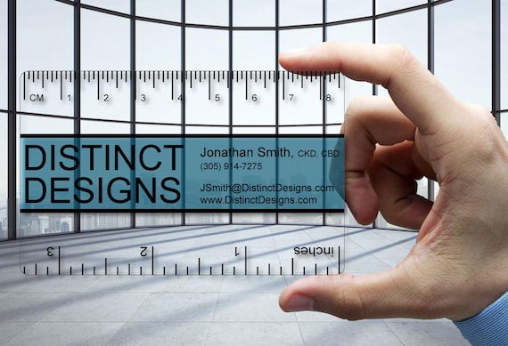 clear plastic business cards ruler for designer 30 mil thick etsy