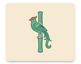 One Bam Bird Mouse Pad, Mahjong Tile Bird Non-Slip Desk Mat