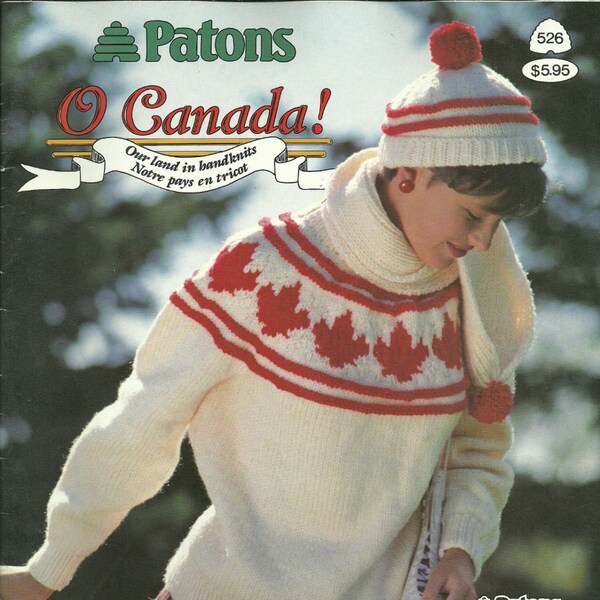 Patons Book 526 O Canada 13 Family Knitting Patterns Canada Theme OOP