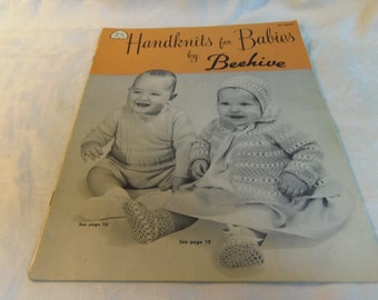 Vintage Knitting Patterns, Handknits for Babies 3 to 12 Months, Beehive Patons Baldwin Book 78 1950s
