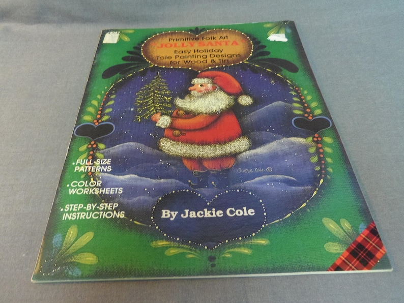 Reindeer Designs for Wood and Tin Jackie Cole 1986 Angels Jolly Santa Santa Decorative Tole Painting NOEL